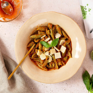 Cauliflower and matcha pasta